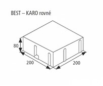 BEST KARO výška 60mm červená rovné STANDARD